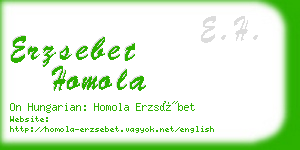 erzsebet homola business card